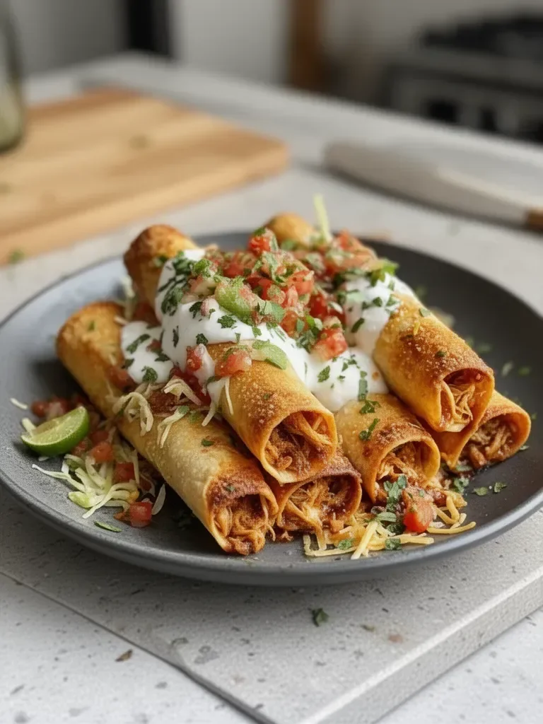 Crispy Chicken Taquitos