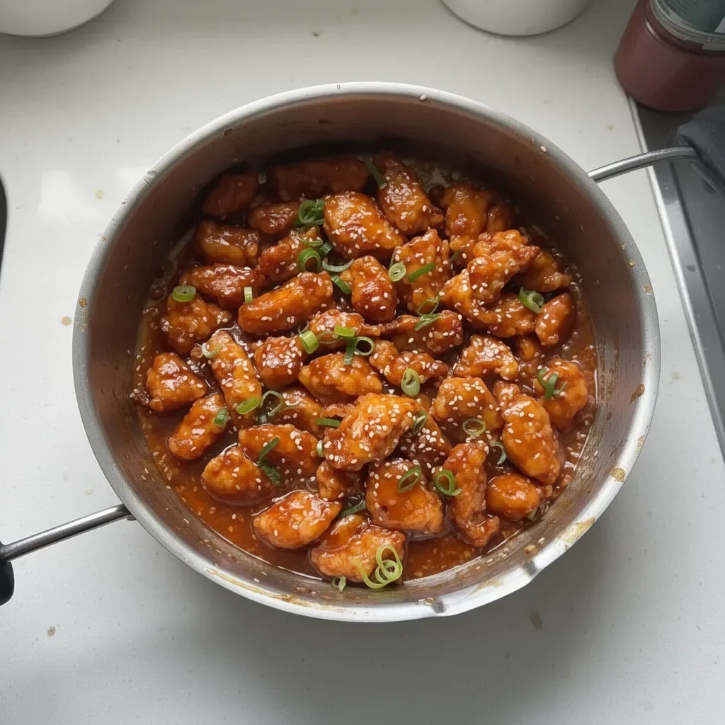 Crispy Honey Butter Chicken with a golden fried crust and honey glaze