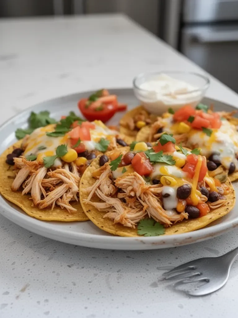 Crispy Rotisserie Chicken Tostadas