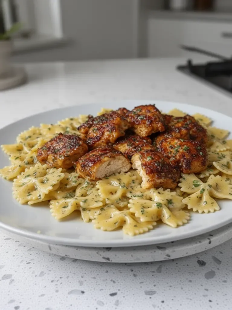 Dreamy Garlic Butter Chicken and Bowtie Pasta