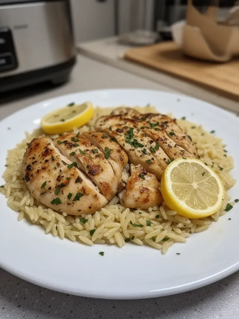 Easy Greek Lemon Garlic Chicken & Orzo That Bursts with Flavor