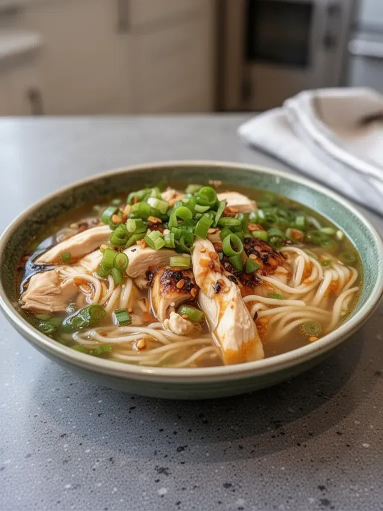 Ginger Garlic Chicken Noodle Soup Recipe