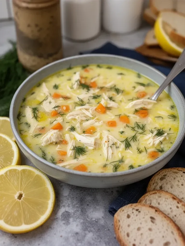 Greek Lemon Chicken Soup (Avgolemono) – Creamy & Bright