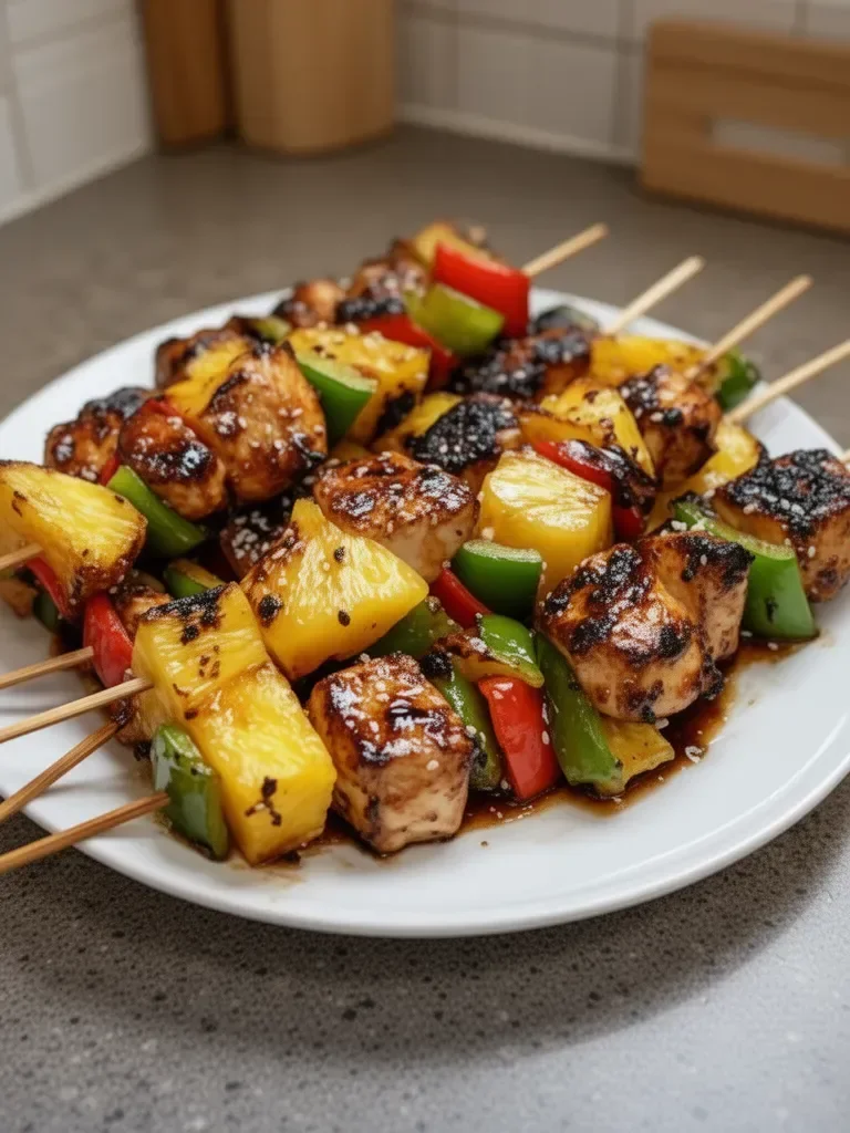 Savor the Flavor with Grilled Pineapple Chicken Kabobs Recipe