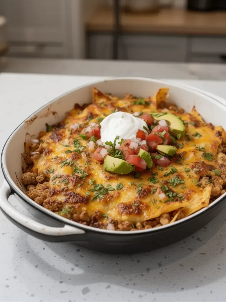 Ground Chicken Taco Casserole