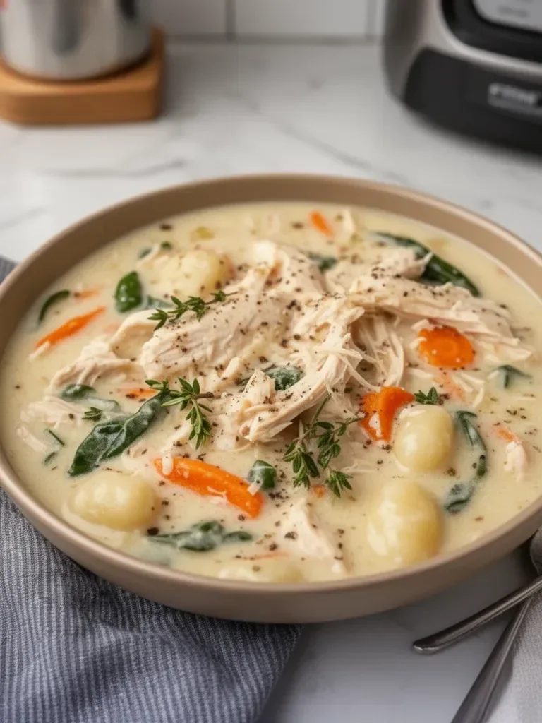 Healthy Rotisserie Chicken Gnocchi Soup