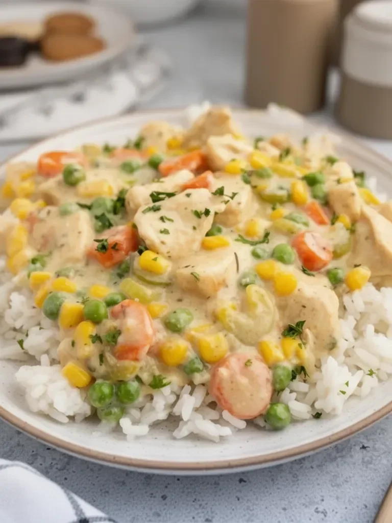 High Protein Crustless Chicken Pot Pie