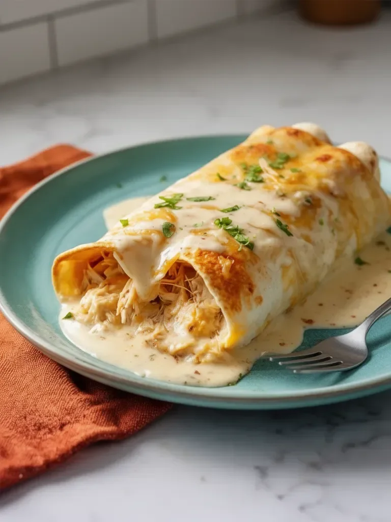 Homemade White Rotisserie Chicken Enchiladas