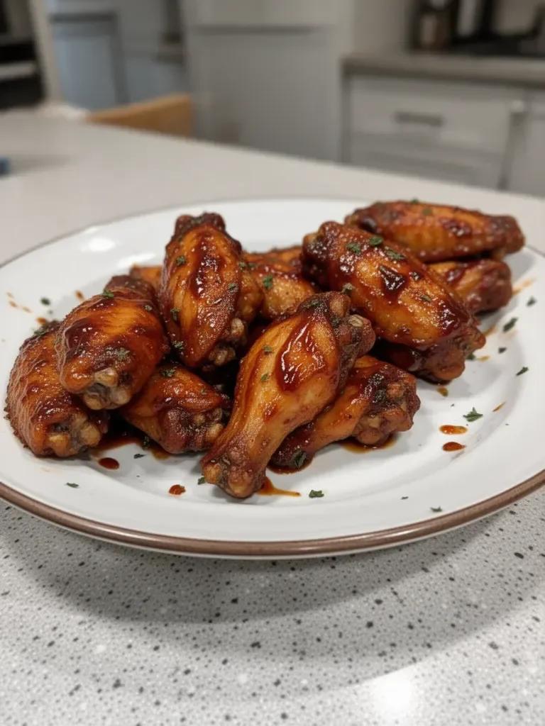Honey Barbecue Air Fryer Chicken Wings