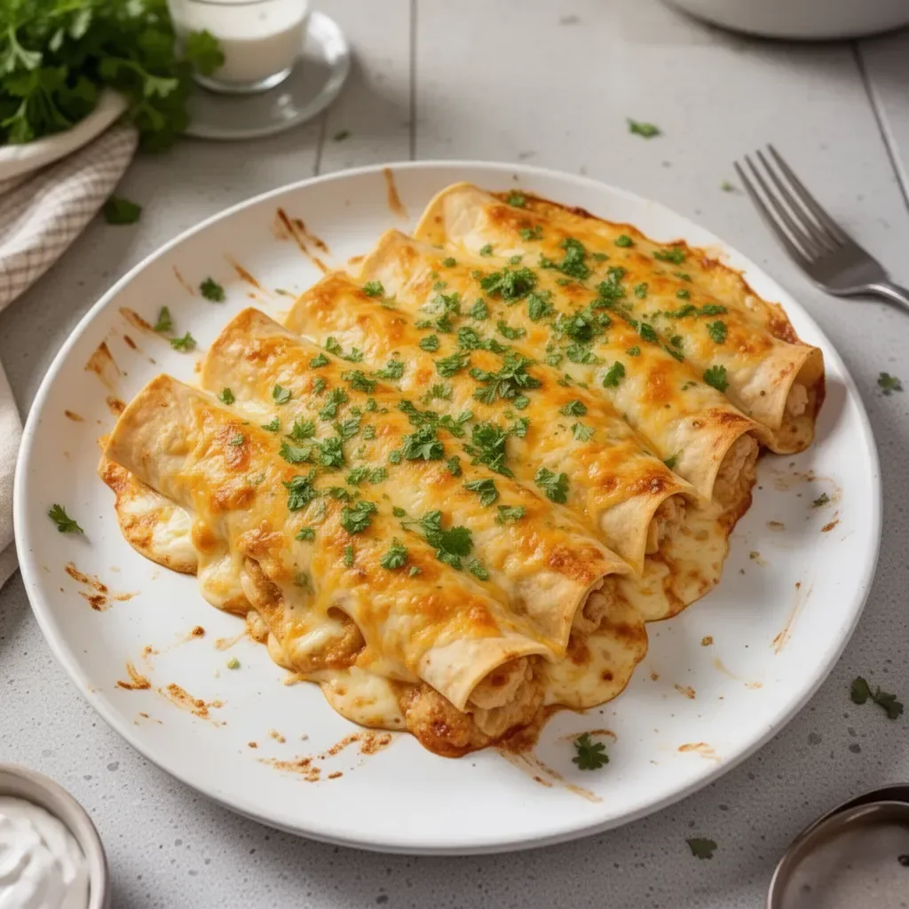 Delicious Chicken Enchiladas inspired by Joanna Gaines' recipe.
