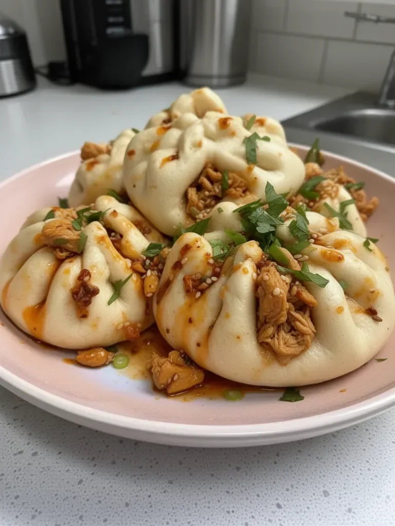 Korean Chicken Steamed Bao Buns