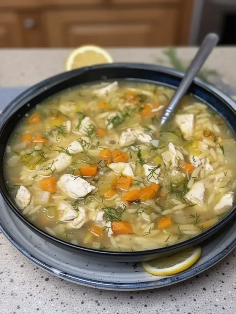 Lemon Chicken Orzo Soup