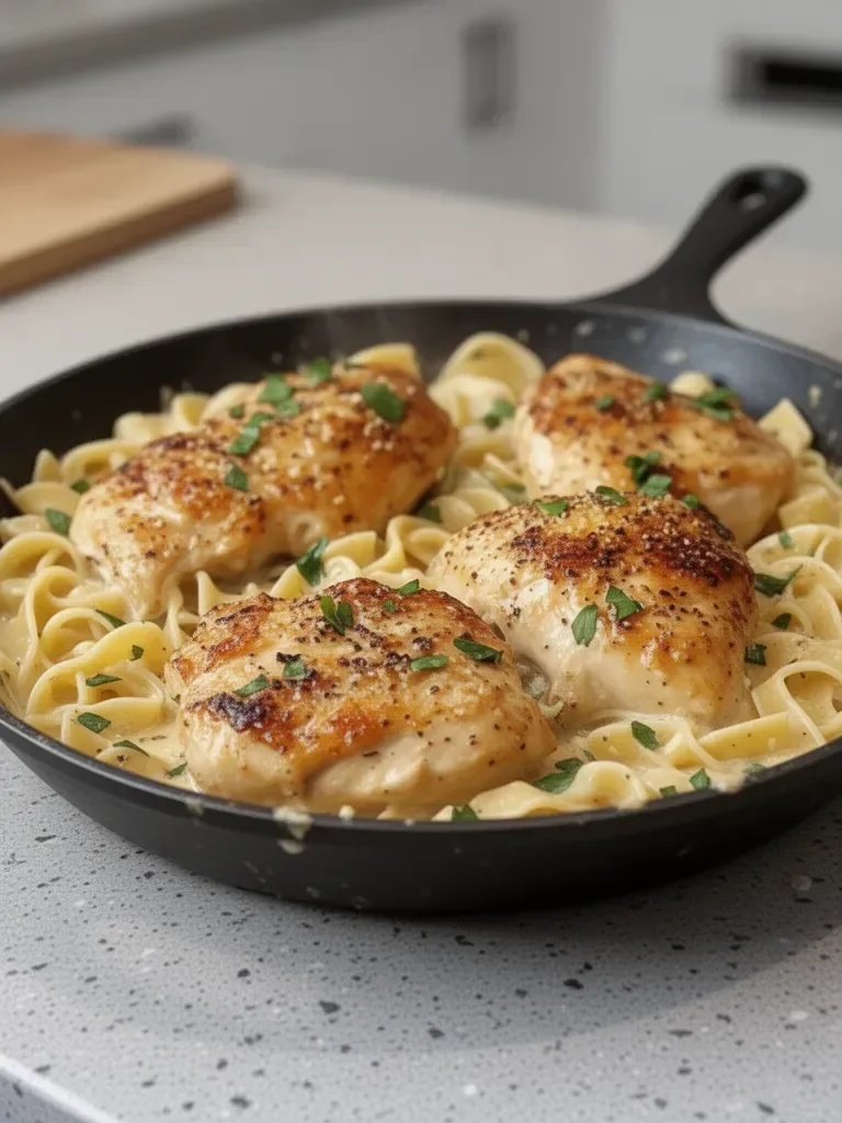 One-Pan Chicken with Buttered Noodles