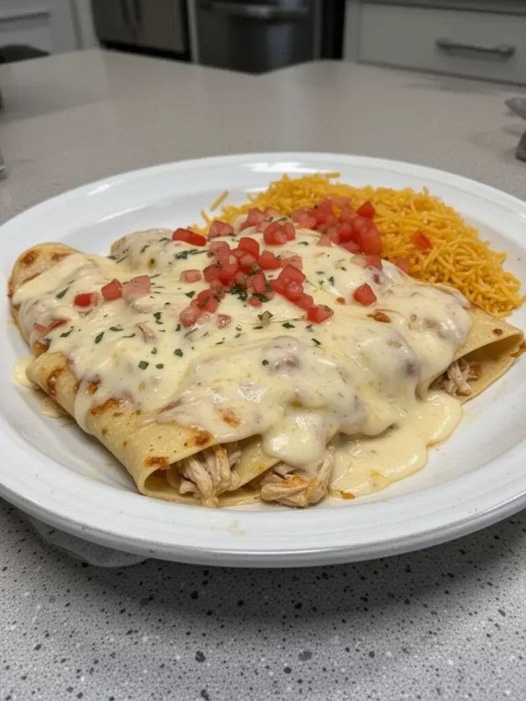 Queso Chicken Enchiladas for a Quick and Cheesy Dinner Delight