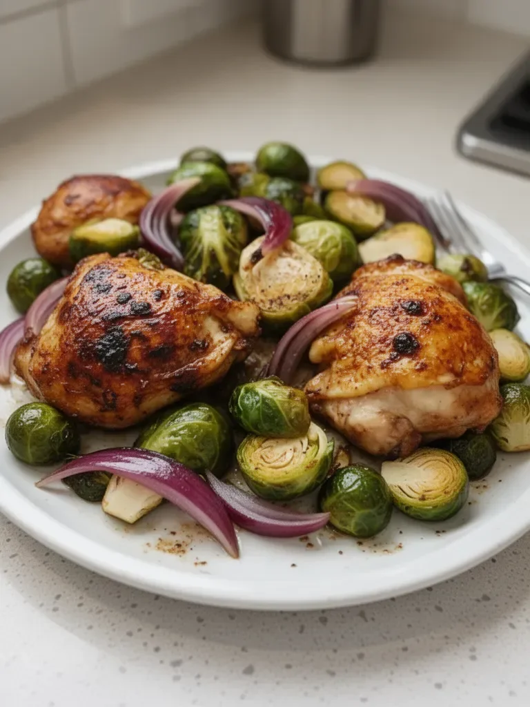 Roasted Chicken with Brussels Sprouts