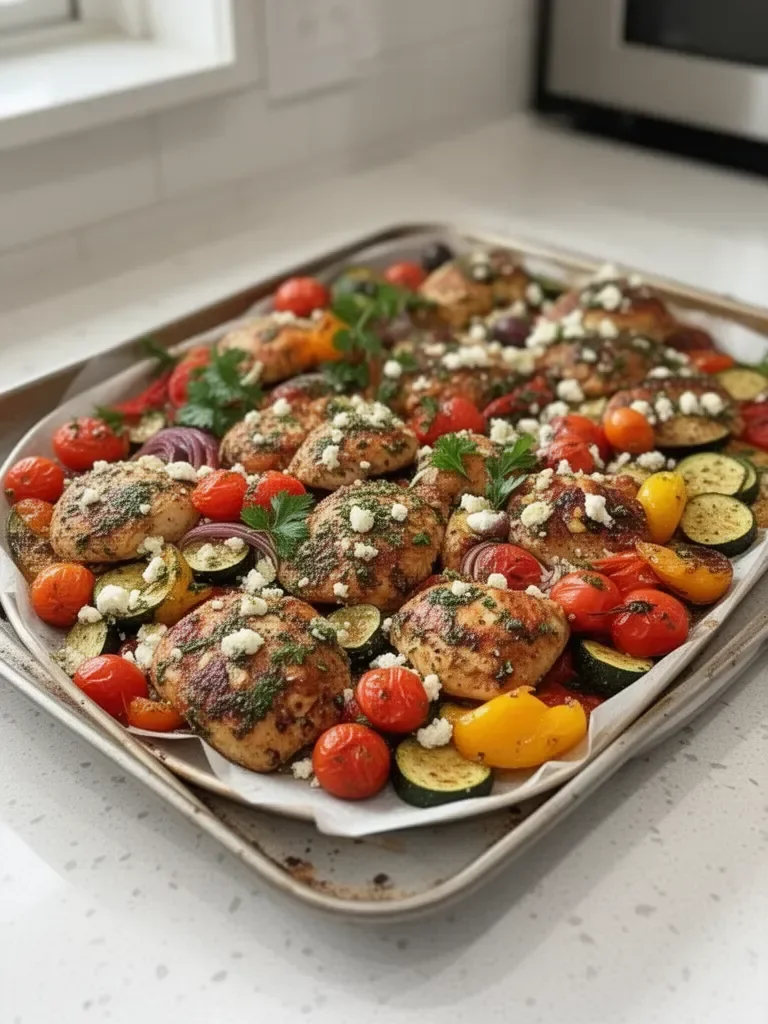 Sheet Pan Greek Chicken and Veggies