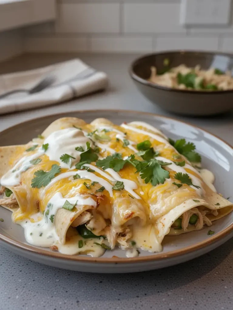 Sour Cream Chicken Enchiladas