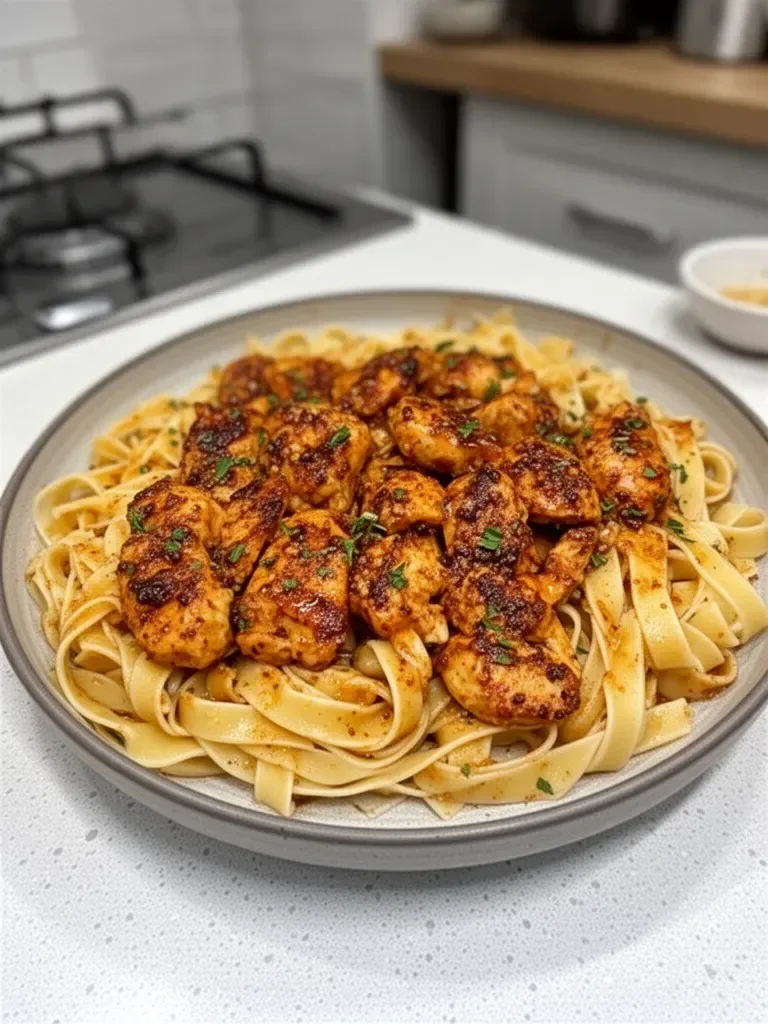 Spicy Cajun Honey Butter Chicken Pasta