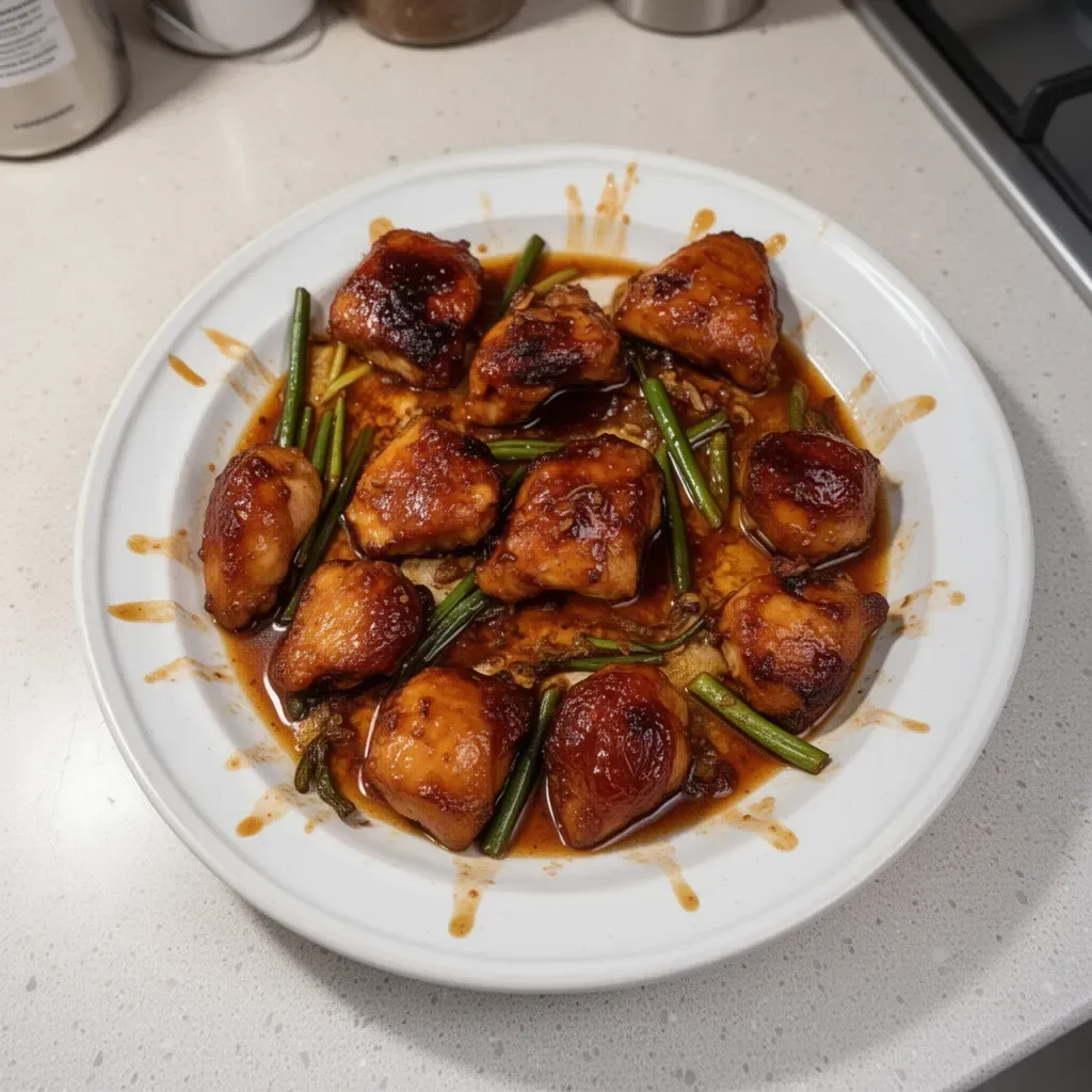 Sticky apricot chicken recipe, a savory and sweet one-pan wonder meal