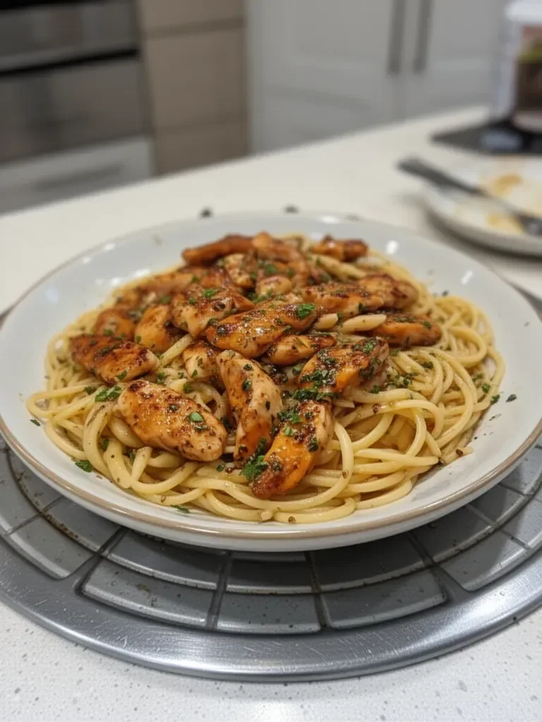 Sticky Smoky Garlic Butter Chicken Pasta