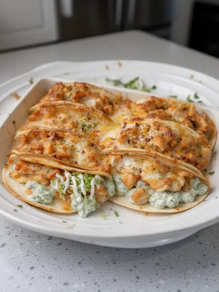 Baked Chicken Bacon Ranch Tacos