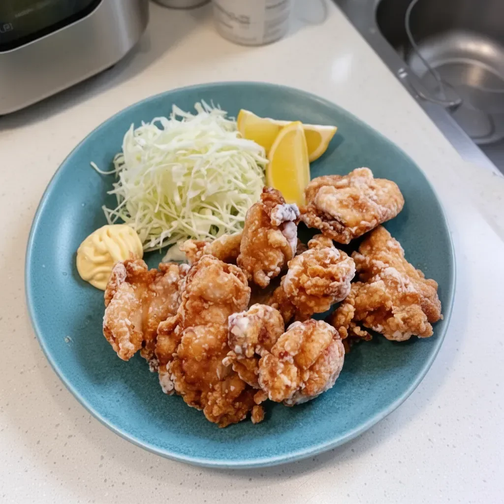 Delicious Chicken Karaage - Japanese Fried Chicken, golden and crispy pieces served hot.