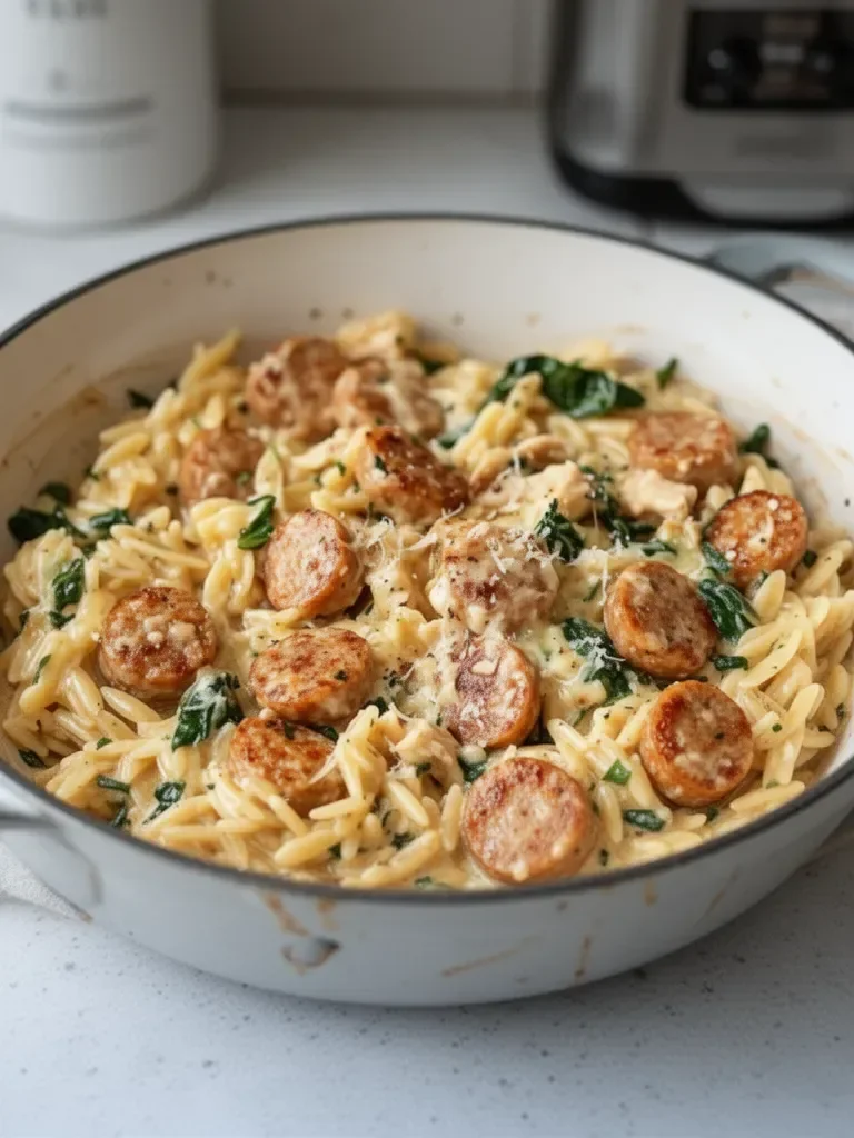 Creamy Chicken Sausage Orzo: A One-Pan Meal
