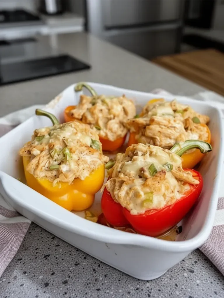 Creamy Chicken Stuffed Peppers