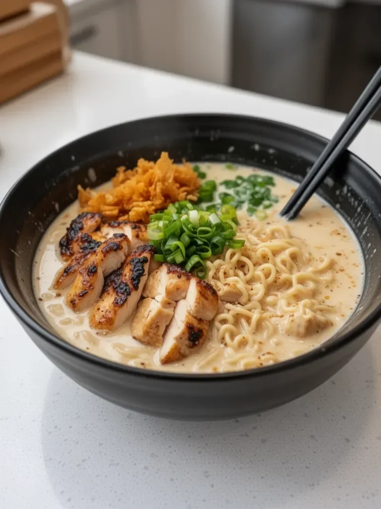 Creamy Garlic Chicken Ramen That Warms Your Soul