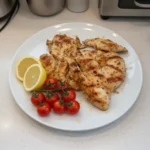 Delicious Greek chicken marinated and grilled, showcasing vibrant flavors and juicy texture.