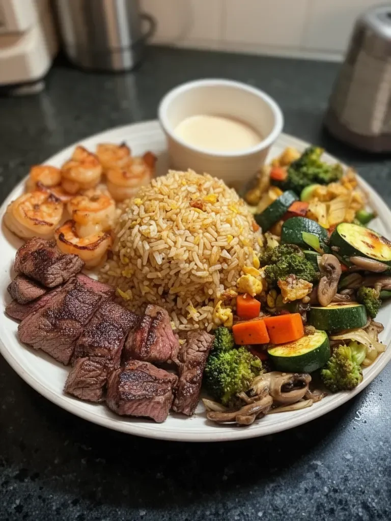 Hibachi Steak & Shrimp Bowl with Fried Rice