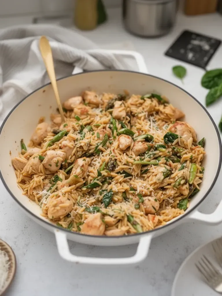 High Protein Chicken Orzo