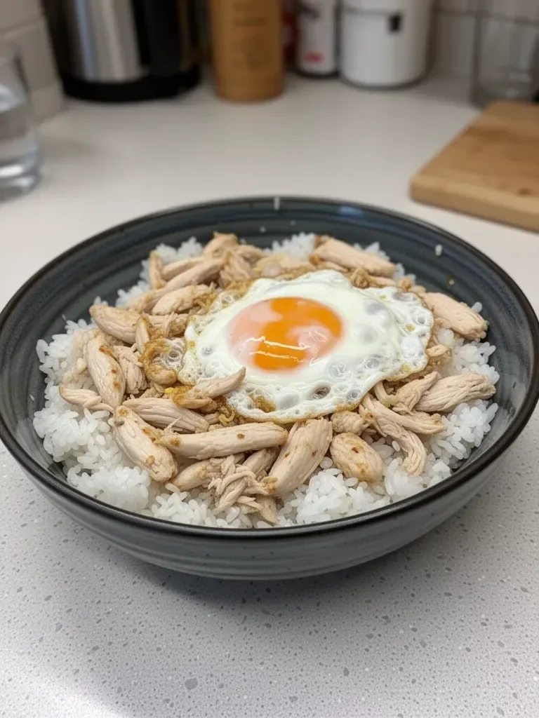 Japanese Inspired Chicken and Egg Rice Bowl