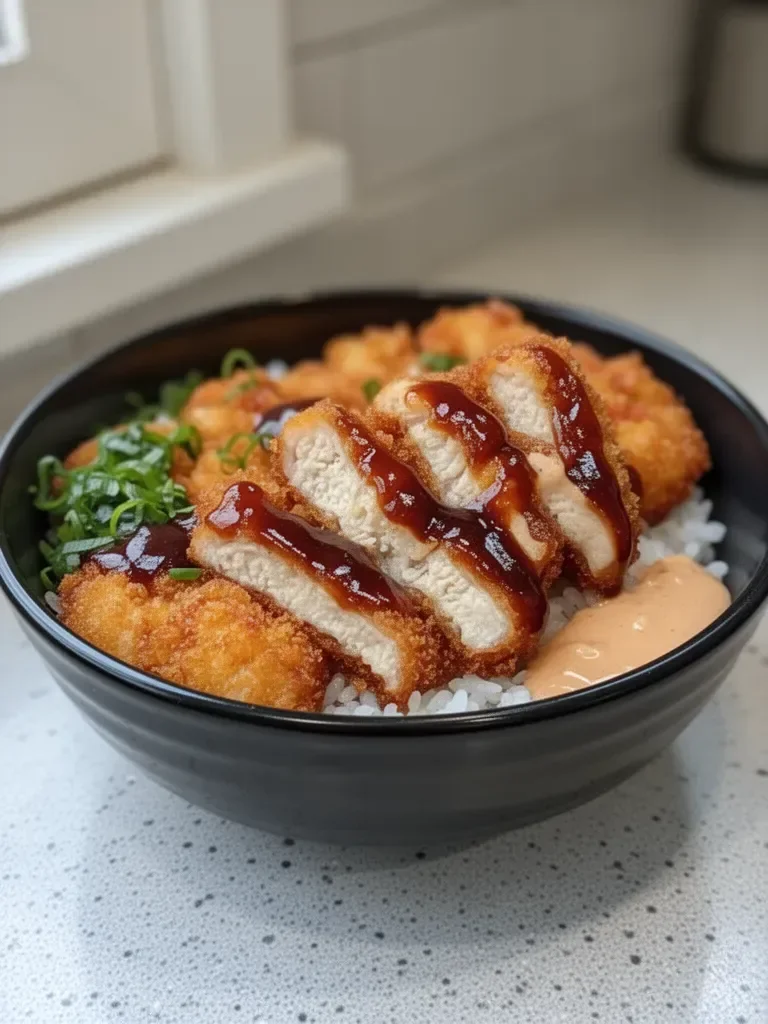 Japanese Katsu Bowls with Tonkatsu Sauce