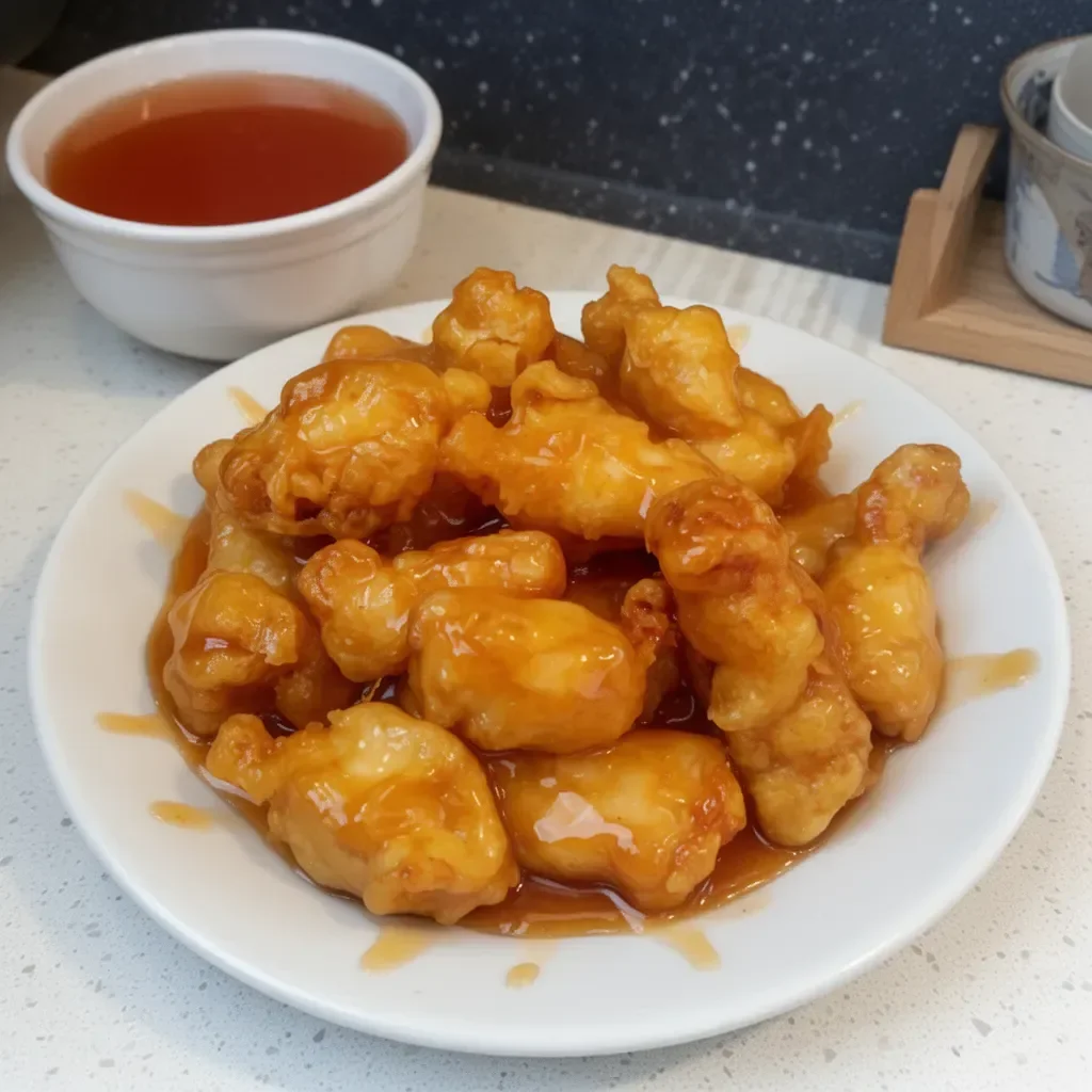 Delicious Sweet and Sour Chinese Chicken dish with vibrant colors and fresh ingredients