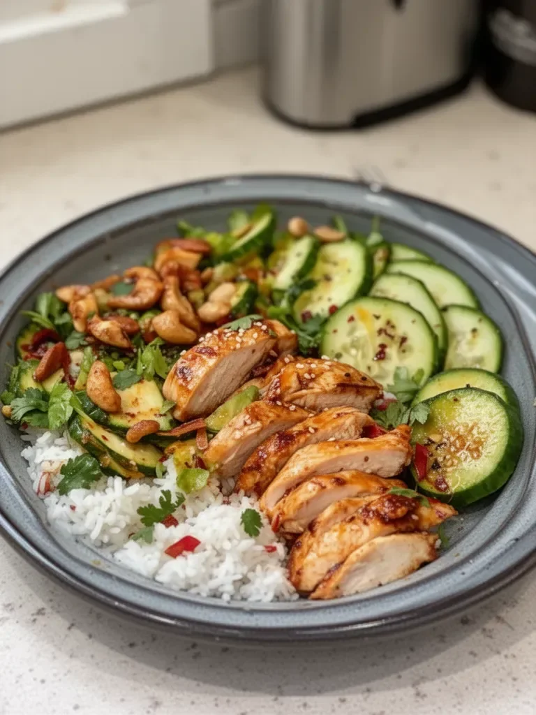 Sweet Chili Rotisserie Chicken Bowls