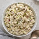 Delicious Chicken Salad served in a bowl with fresh ingredients