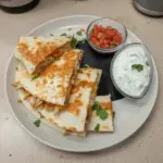 Delicious Chicken Bacon Ranch Quesadillas served on a plate