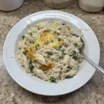Creamy chicken and rice bake recipe with rich flavors