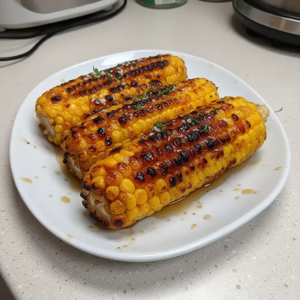 Delicious honey butter grilled corn on the cob served at a summer BBQ