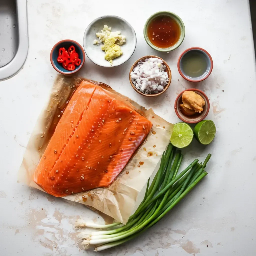 Delicious Miso-Maple Salmon garnished with herbs and served on a plate